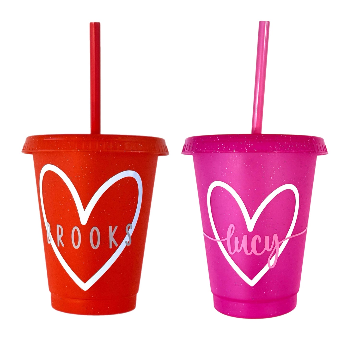 Personalized Red Heart Cup
