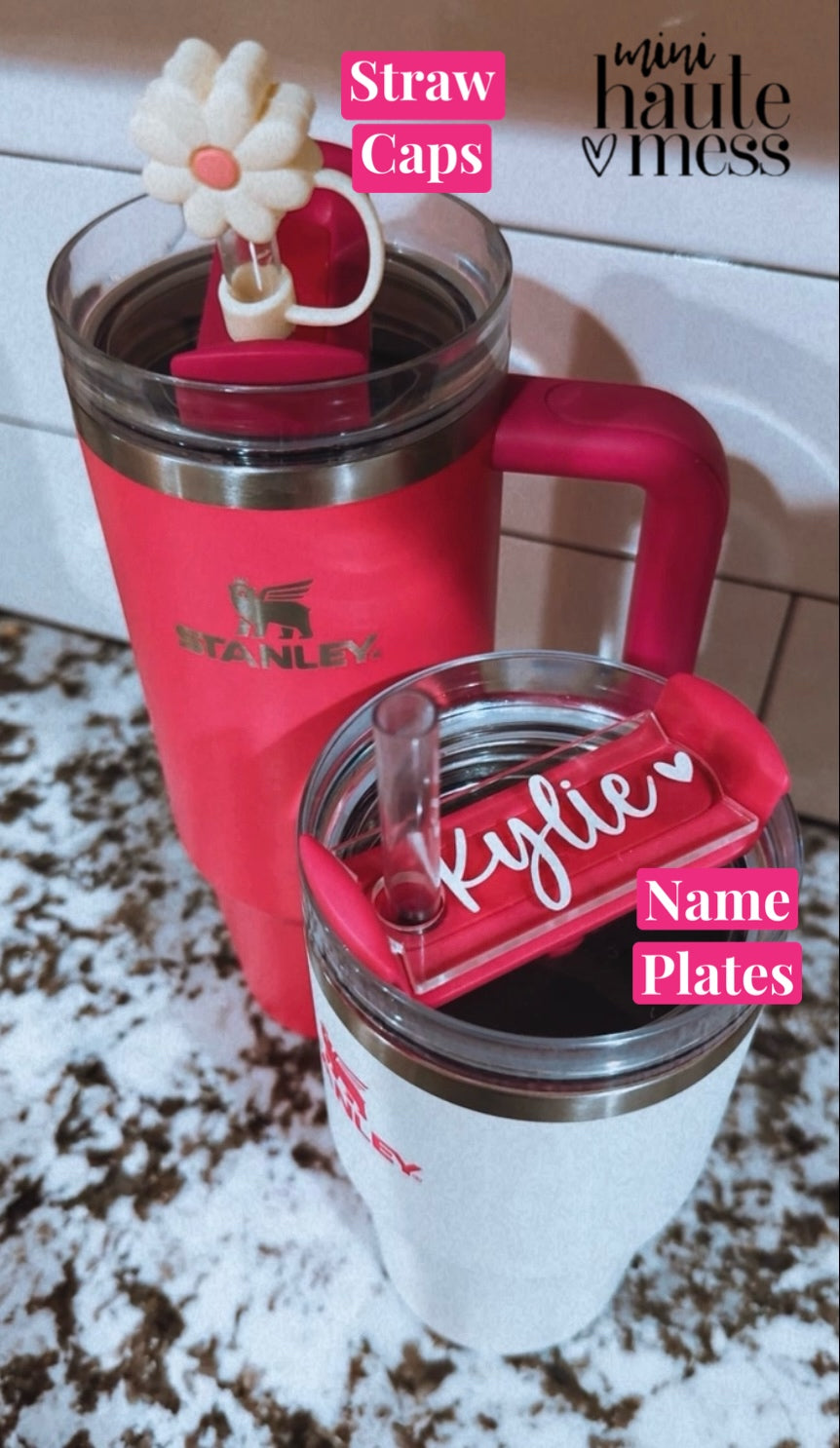Two Word Name Plate with Open Heart
