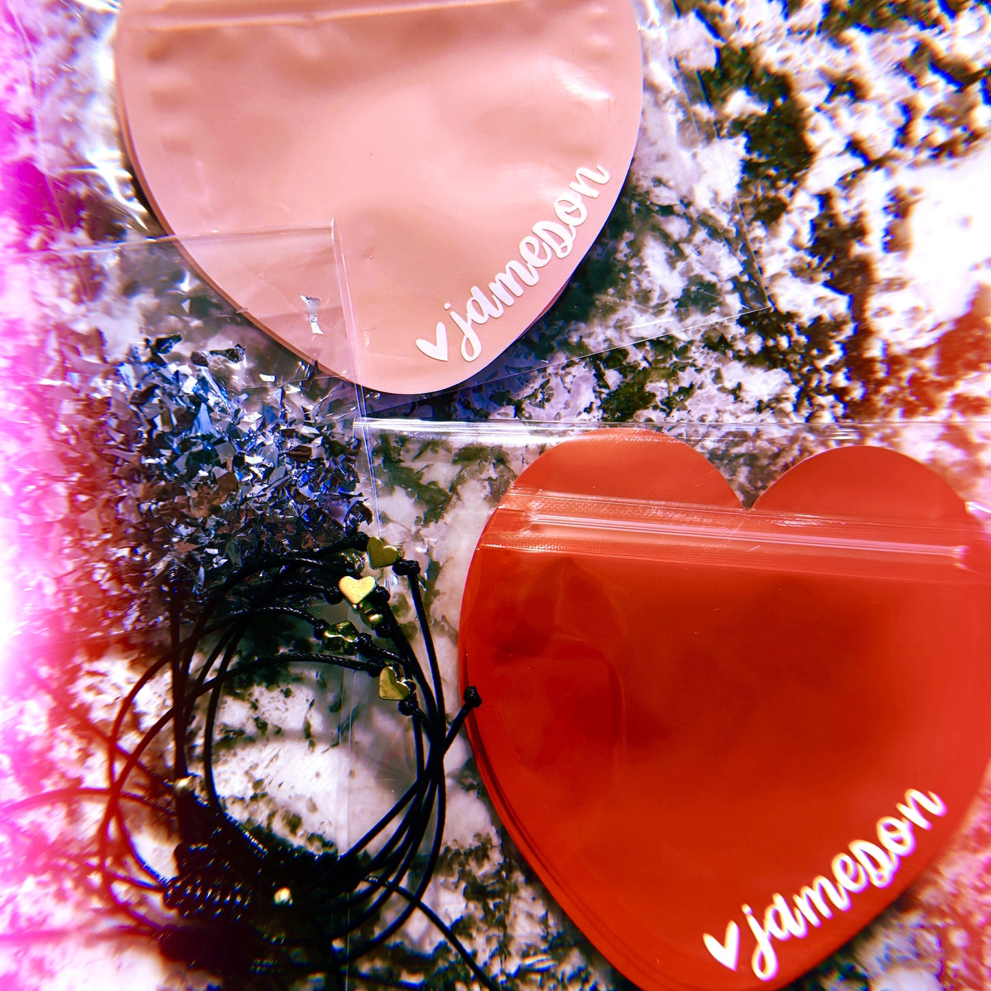 Personalized Valentine Heart Bags (Set of 8)