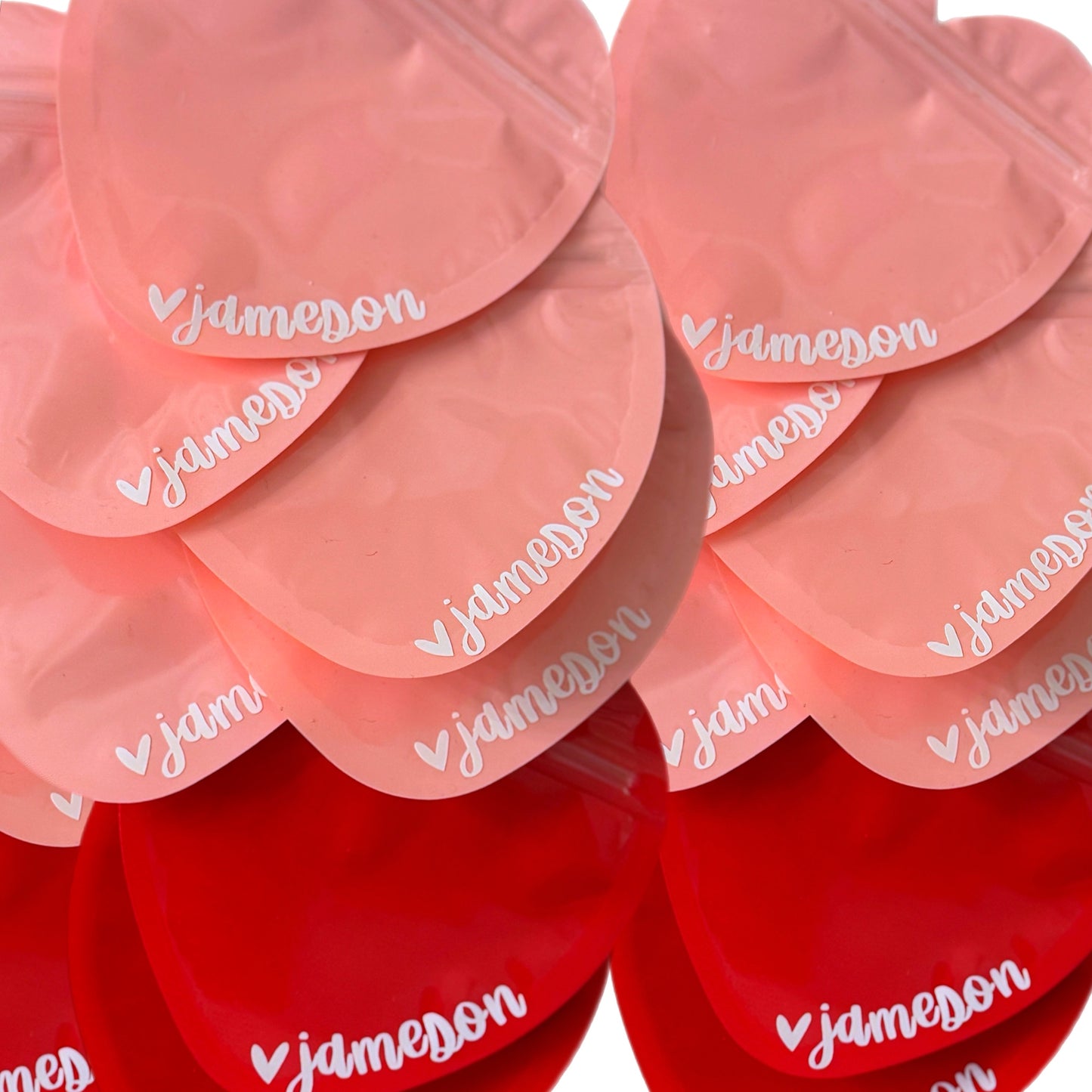 Personalized Valentine Heart Bags (Set of 8)