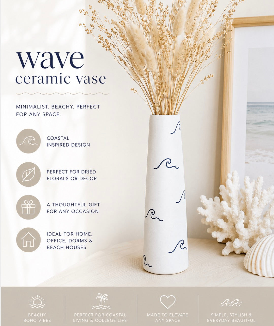 Wave Ceramic Vase